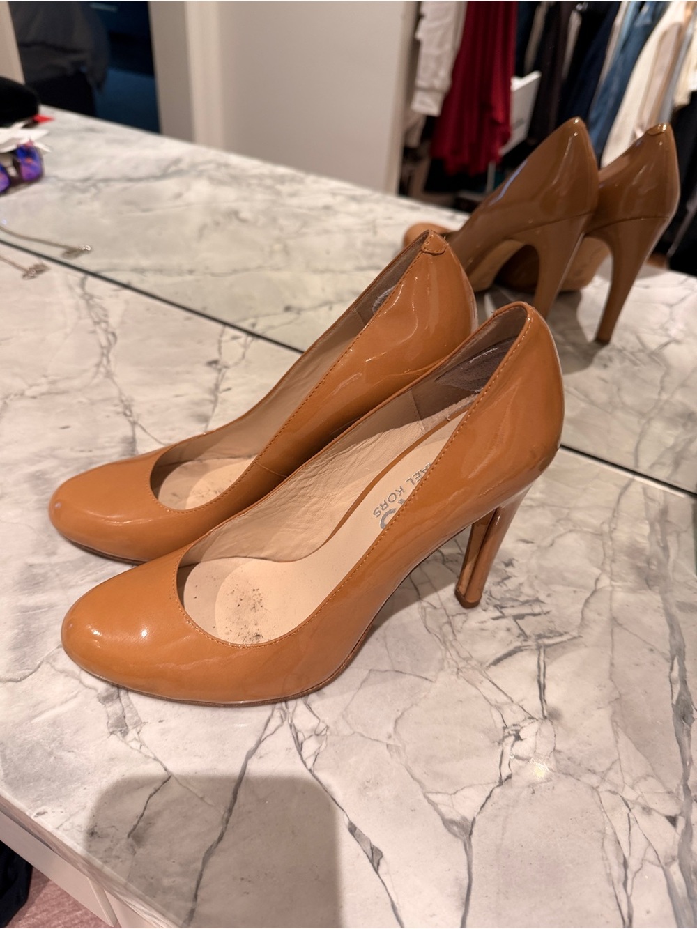 Michael Kors Caramel Patent Leather Pumps